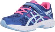 asics unisex pre contend running shoes for athletic girls - silver logo