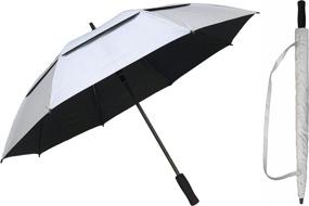 img 4 attached to 🌂 Contrast Windproof Shoulder Umbrella - Enhanced for Blocking