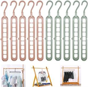 img 4 attached to 👕 Maximize Closet Space with Linseray Magic Clothes Hangers: 10 Pack Multi-Functional Wardrobe Hangers for Dormitory, Bedroom, Bathroom