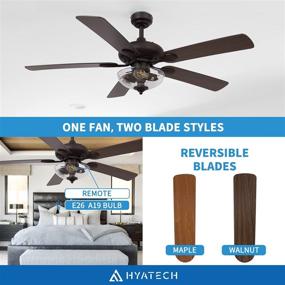 img 3 attached to ⚙️ 52 Inch Farmhouse Style Indoor Ceiling Fan with Light and Remote Control - Reversible Blades, ETL Listed