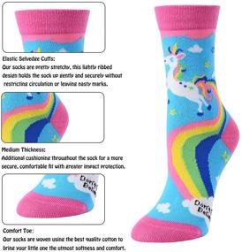 img 1 attached to Zmart Girls Funny Kids Unicorn Animal Llama Mermaid Food Socks Gift Box - Colorful and Playful Designs for Young Feet!