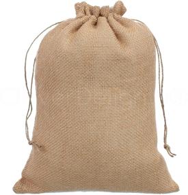 img 2 attached to 🛍️ CleverDelights 10x14 Burlap Bags with Drawstring - 10 Pack - Versatile and Durable Storage Solution