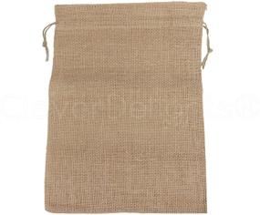 img 1 attached to 🛍️ CleverDelights 10x14 Burlap Bags with Drawstring - 10 Pack - Versatile and Durable Storage Solution