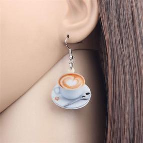 img 3 attached to DUOWEI Acrylic Novelty Earrings Jewelry Girls' Jewelry