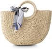 hand woven rattan handbags ribbon travel women's handbags & wallets for shoulder bags logo