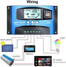 img 2 attached to 🌞 Enhance Solar Charging Efficiency with iSunergy MPPT Solar Charge Controller: 30A 12V/24V Auto Regulator with Dual USB Port and LCD Display for Lead Acid Batteries