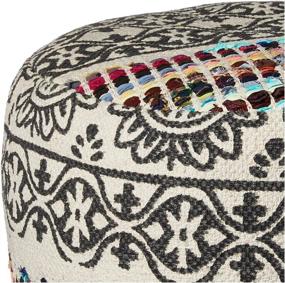 img 1 attached to 🛋️ Stylish and Sustainable LR Home Recycled Neo-Bohemian Pouf, 18"x14", Multi