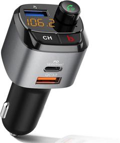 img 4 attached to 🚗 IMDEN Bluetooth 5.0 FM Transmitter for Car with QC3.0+Type-C PD 18W, Wireless Bluetooth FM Radio Adapter for Enhanced Bass Sound, Music Player, Hands-Free Calling, and 3 USB Ports Charger. Also Supports USB Drive.