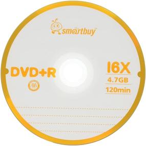img 1 attached to 📀 Smart Buy 100 Pack DVD+R 4.7GB 16x Logo Blank Data Video Movie Recordable Discs - 100 Disc Bundle