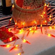 🌶️ dreamworth red chili string lights: spark up your celebrations with festive 20 led battery operated fairy lights! логотип