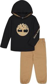 img 1 attached to Hooded Timberland Pullover Pants for Boys' Clothing