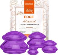 🟣 lure flex silicone cupping set - professional therapy sets for muscle and joint pain relief, cellulite reduction, and more (purple, set of 4) logo