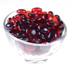 img 3 attached to 🔴 KINGOU Red Glass Gems/Marbles/Stones/Beads - 1 Lbs (17-19mm, Approx. 3/4"), Ideal for Vase Filler, Table Scatter, and Games