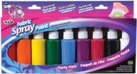9-pack of tulip permanent fabric spray paint, 1.9 fl oz each, rainbow colors, non-toxic, non-aerosol - ideal for seo logo