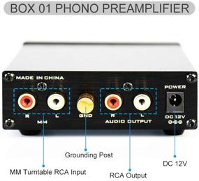 img 3 attached to 🎶 FX AUDIO Box 01 - Phono Preamp with RCA Input/Output, MM Phonograph Preamplifier for Turntable - DC 12V Low-Noise Pre-Amp for Home Audio Stereo Recorder/Player