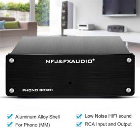 img 1 attached to 🎶 FX AUDIO Box 01 - Phono Preamp with RCA Input/Output, MM Phonograph Preamplifier for Turntable - DC 12V Low-Noise Pre-Amp for Home Audio Stereo Recorder/Player