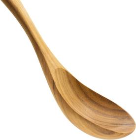 img 2 attached to 🥄 FAAY - Chinese Style Teak Soup Spoons, Handcrafted from Moisture-Resistant Teakwood, Healthy Wooden Spoon, Cutlery, Flatware