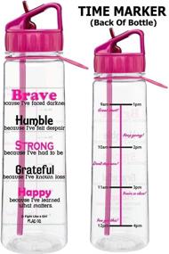 img 2 attached to 🌟 Stay Motivated during Fitness Workouts with the 'Brave Because I've Faced Darkness' Slimkim II Water Sports Bottle - 30oz, Hot Pink