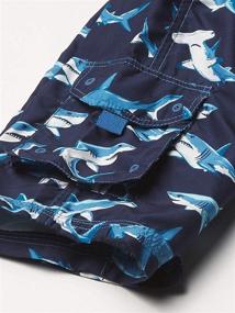 img 3 attached to 🩲 Hatley Boys Swim Trunks - Deep Sea Sharks Print Boys' Clothing in Swim