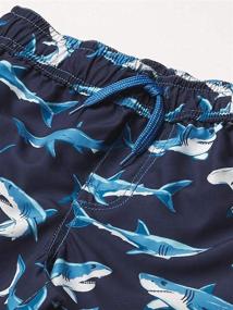 img 2 attached to 🩲 Hatley Boys Swim Trunks - Deep Sea Sharks Print Boys' Clothing in Swim