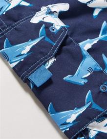 img 1 attached to 🩲 Hatley Boys Swim Trunks - Deep Sea Sharks Print Boys' Clothing in Swim