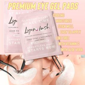 img 1 attached to 👁️ Lyon Lash Eyelash Extension Supplies - Bundle of 4x100 Packs: 100 Pairs of Under Eye Gel Pads, 100 Disposable Mascara Brushes Wands, 100 Micro Applicators Brushes, 100 Glue Ring Holders, and 2 Medical Tapes