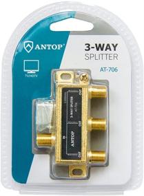 img 1 attached to ANTOP 3-Way Coaxial Cable Splitter 2GHz- 5-2050MHz Compatible with Satellite, HD TV, Antenna Signal- All Port Power DC Power Passing, Gold Plated and Corrosion Resistant