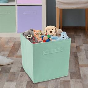 img 2 attached to 📦 Sorbus® Foldable Storage Cube Basket Bin - Ideal for Nursery, Playroom, Closet, Efficient Home Organization (Pastel Multi-Color, 6 Pack)