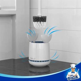 img 2 attached to 🚽 MR.SIGA Premium Quality Toilet Bowl Brush and Holder with Solid Handle and Durable Bristles - Ideal for Effective Bathroom Cleaning [1 Pack, White]