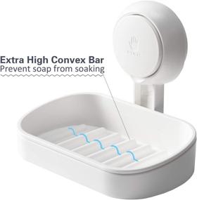 img 1 attached to 🧼 Powerful Vacuum Suction Soap Dish by TAILI - Strong Sponge Holder for Shower, Bathroom, Tub, Kitchen Sink - Drill-Free & Removable
