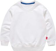 👕 ptpuke solid cotton toddler boys girls long sleeve sweatshirt t-shirts: thin and comfy! logo