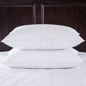 img 3 attached to Experience Blissful Comfort with puredown 21-PD-DP15011-S-1 Sleeping Pillow - Standard/Queen Size, White