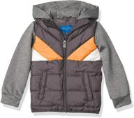 🧥 stylish and warm: perry ellis boys' little quilted puffers logo