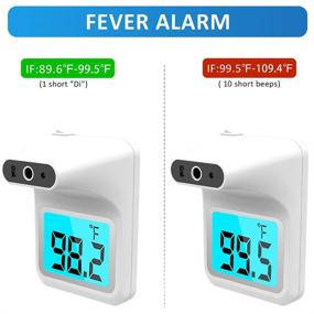 img 1 attached to 🌡️ GEKKA Wall Mounted Forehead Thermometer: Non-Contact Digital Infrared Thermometer for Public Place Self-Testing with LCD Display & Fever Alarm