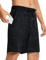 crz yoga men's workout shorts: 7''/9'' quick dry sports athletic shorts with pockets – ultimate performance and style logo