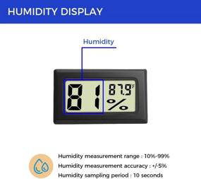 img 2 attached to 🌡️ Mini Thermometer: Digital Refrigerator Freezer LCD Thermometer for Fridge, Cellar, Garden (12 Pack)