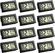 🌡️ mini thermometer: digital refrigerator freezer lcd thermometer for fridge, cellar, garden (12 pack) логотип