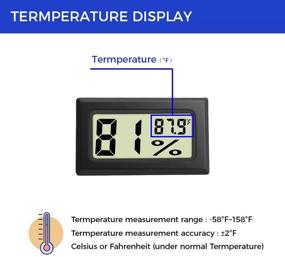 img 1 attached to 🌡️ Mini Thermometer: Digital Refrigerator Freezer LCD Thermometer for Fridge, Cellar, Garden (12 Pack)