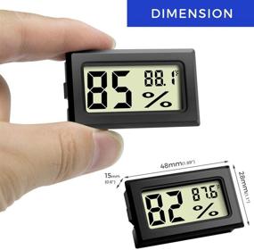 img 3 attached to 🌡️ Mini Thermometer: Digital Refrigerator Freezer LCD Thermometer for Fridge, Cellar, Garden (12 Pack)