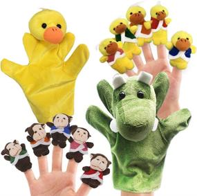img 3 attached to RIY Monkey Puppet Toys for Toddlers and Animal lovers