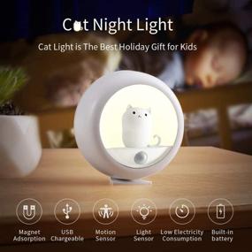 img 3 attached to 🔦 USB Rechargeable Motion Sensor Night Light - Adjustable Brightness, Ideal for Closet, Bedroom, Bathroom, Kitchen, Stairs, Hallway - 1 Pack (White)