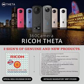 img 1 attached to 📸 Ricoh Theta SC2 Pink 360° Camera - 4K Video, Image Stabilization, High-Quality Images, High-Speed Data Transfer, Portrait Shooting with Face Detection - Thin & Lightweight for iPhone and Android