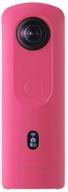 📸 ricoh theta sc2 pink 360° camera - 4k video, image stabilization, high-quality images, high-speed data transfer, portrait shooting with face detection - thin & lightweight for iphone and android logo