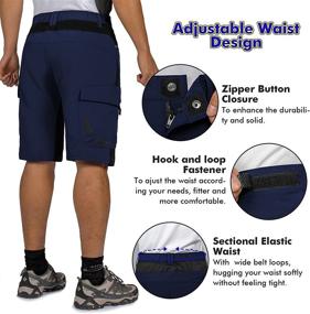 img 1 attached to Cycorld Mens Mountain Bike Shorts: Loose Fit, Zippered Pockets for MTB, Cycling, Hiking & Outdoor Activities