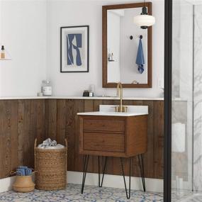 img 3 attached to 🪞 Dorel Living Tribecca 24 Inch Chocolate Spice Bathroom Mirror - Sleek and Stylish Option for Modern Bathroom Décor