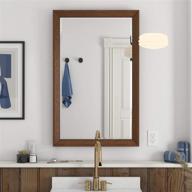 🪞 dorel living tribecca 24 inch chocolate spice bathroom mirror - sleek and stylish option for modern bathroom décor logo