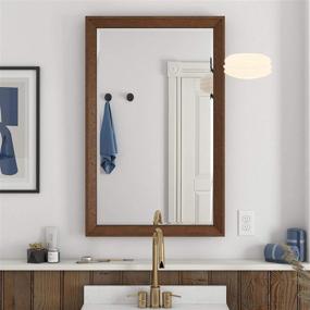 img 4 attached to 🪞 Dorel Living Tribecca 24 Inch Chocolate Spice Bathroom Mirror - Sleek and Stylish Option for Modern Bathroom Décor