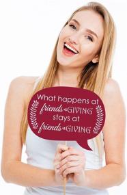 img 3 attached to 📸 Capture the Laughter: Funny Friends Thanksgiving Feast Photo Booth Props Kit - 10 Piece by Big Dot of Happiness