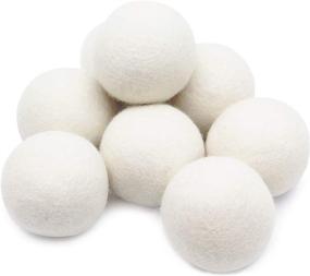 img 4 attached to 🧺 EcoJeannie Unscented Wool Dryer Balls - 8 Pack of Premium XL Organic Eco-Friendly Natural Laundry Balls, Chemical-Free, Anti-Static, Fabric Softeners - Made with 100% Natural New Zealand Wool