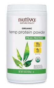 img 4 attached to 🌱 Nutiva Organic Hemp Seed Protein Powder, 16 Ounce - Cold-Pressed, Raw & Peak Protein, USDA Organic, Non-GMO, Whole 30 Approved, Vegan, Gluten-Free &amp; Keto, Plant Protein with Essential Amino Acids